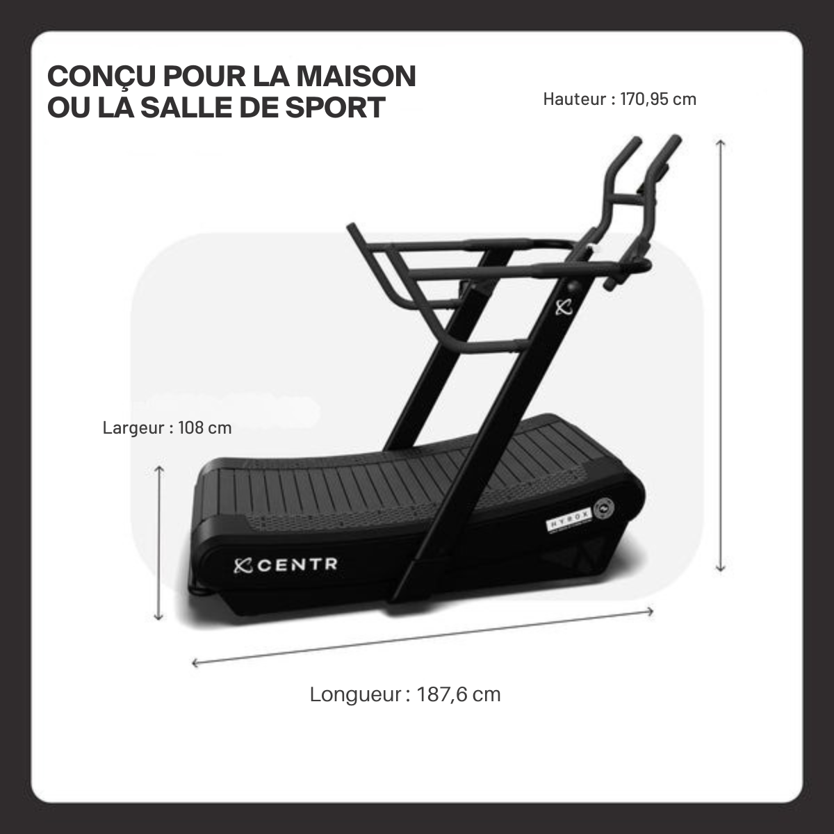 TAPIS DE COURSE CENTR X HYROX PERFORM TREAD