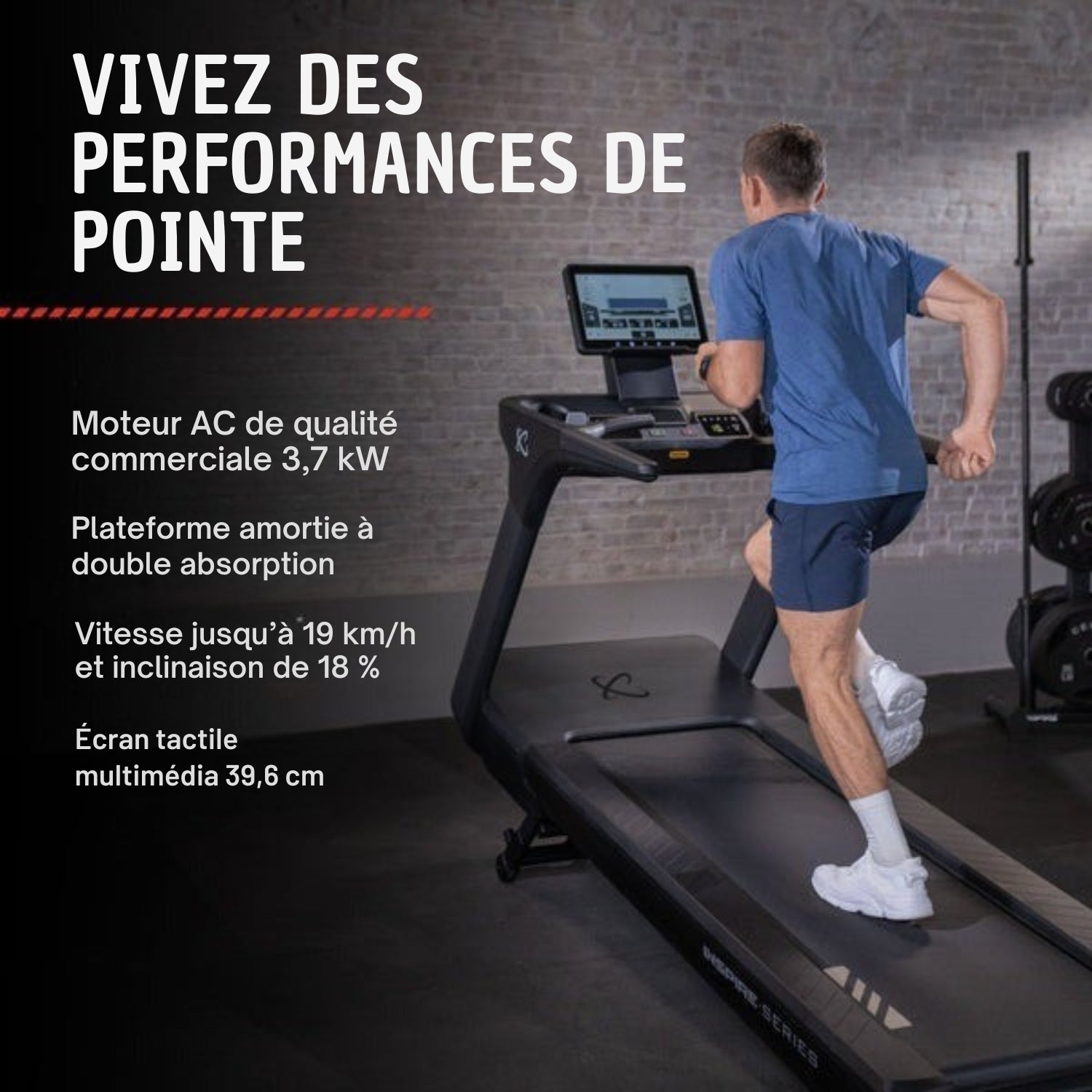 TAPIS DE COURSE INSPIRE SERIE T7S AVEC ECRAN TACTILE 15.6"