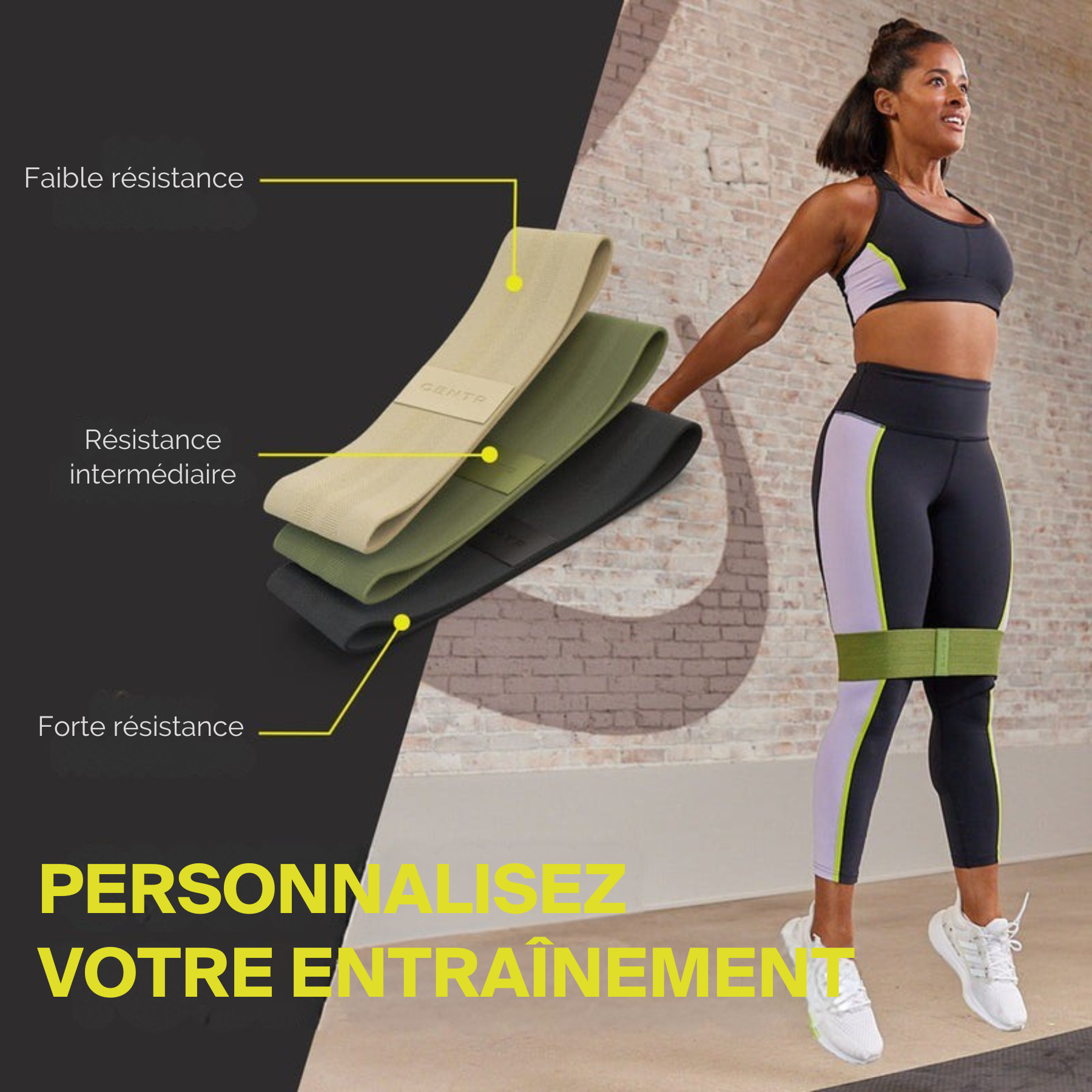 BANDES DE RESISTANCE EN TISSU CENTR