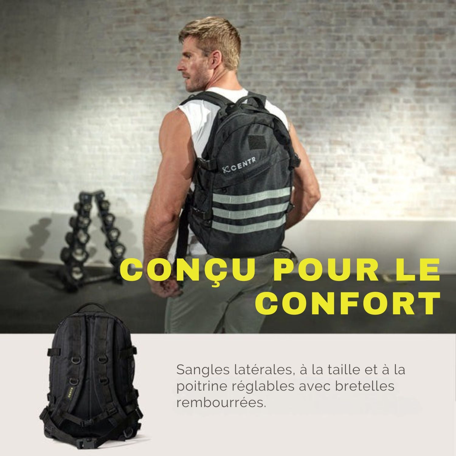 SAC À DOS CENTR LESTABLE ( JUSQU’À 23 KG )