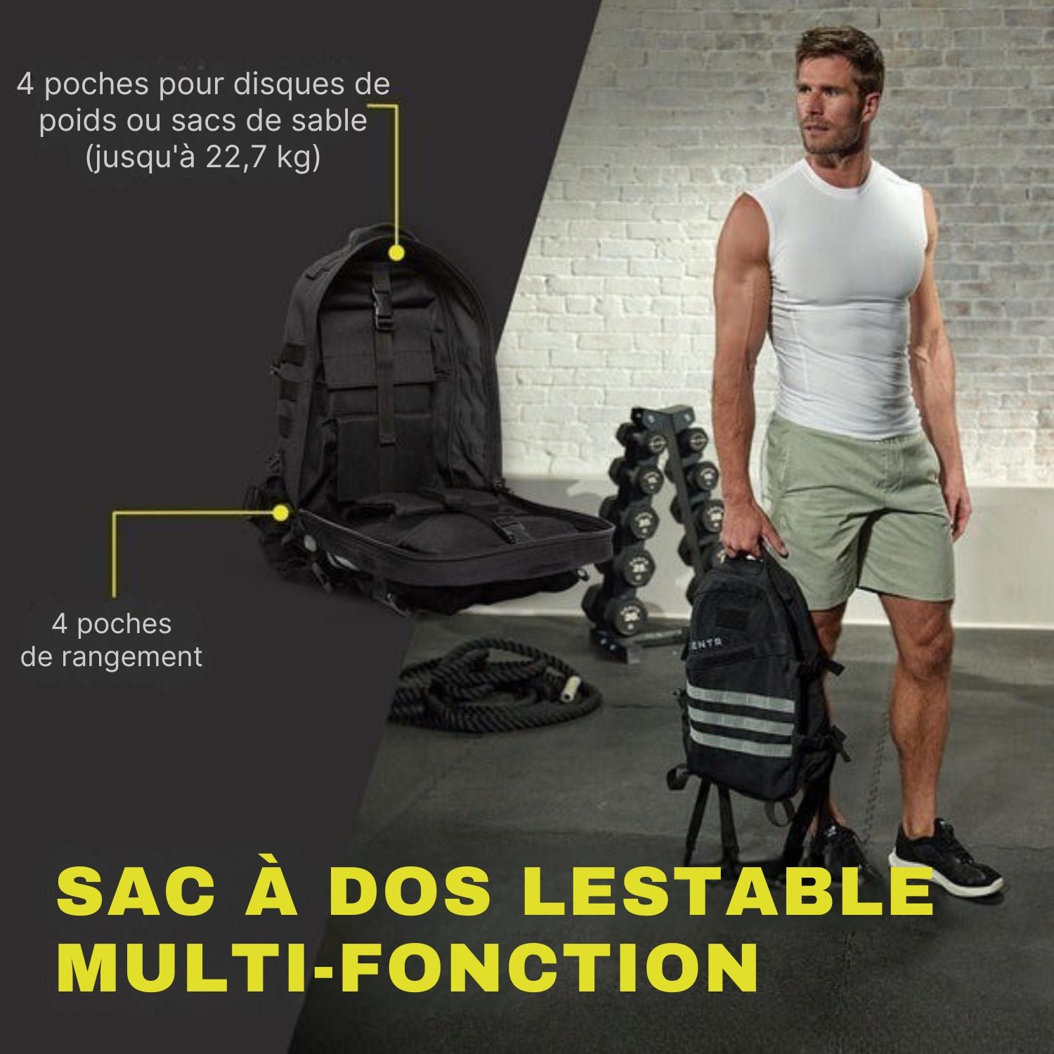 SAC À DOS CENTR LESTABLE ( JUSQU’À 23 KG )