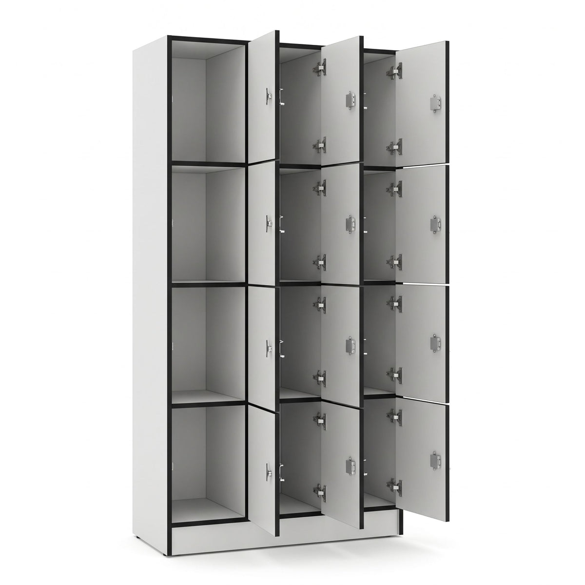 VESTIARE A 12 CASIERS BLANC STRATIFIE HPL