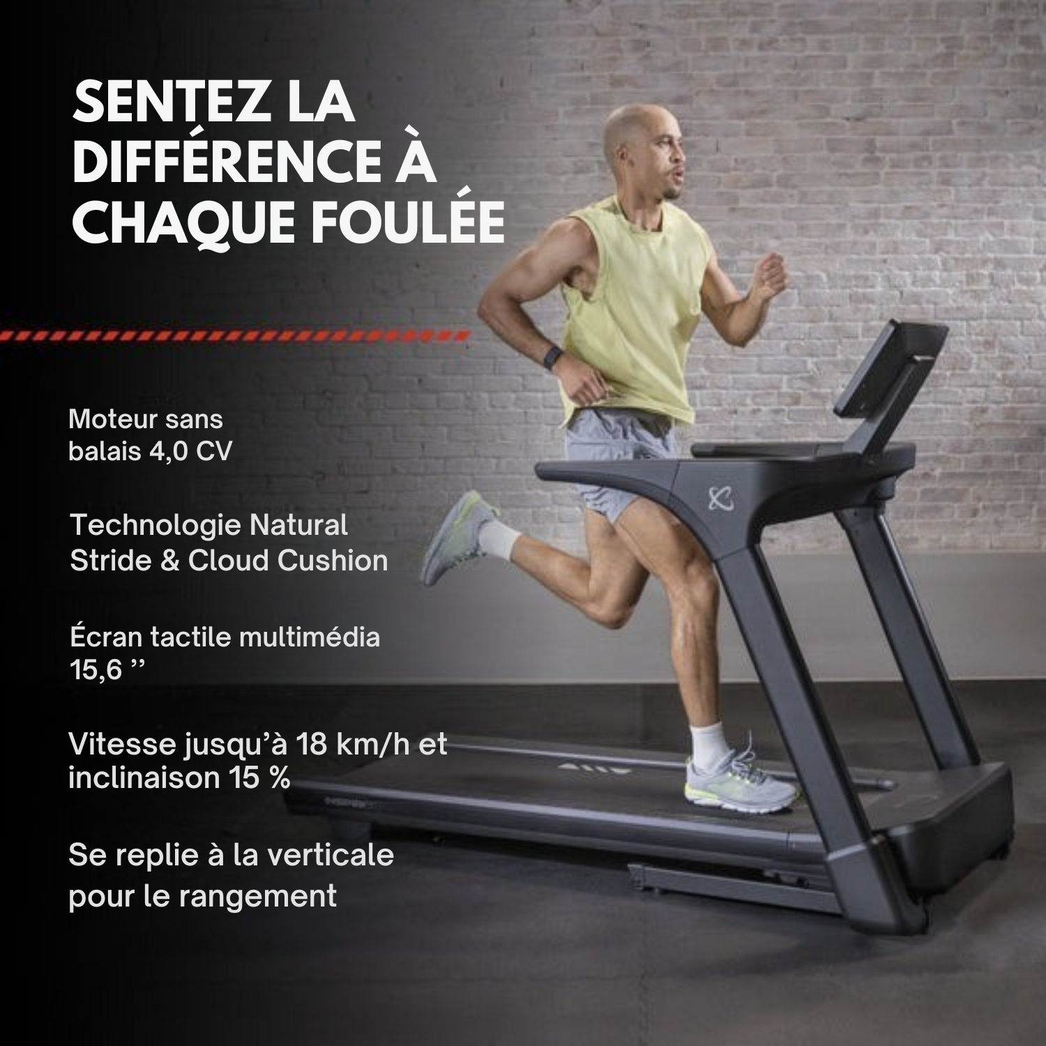 TAPIS DE COURSE INSPIRE SERIE T5S AVEC ECRAN TACTILE 15.6"