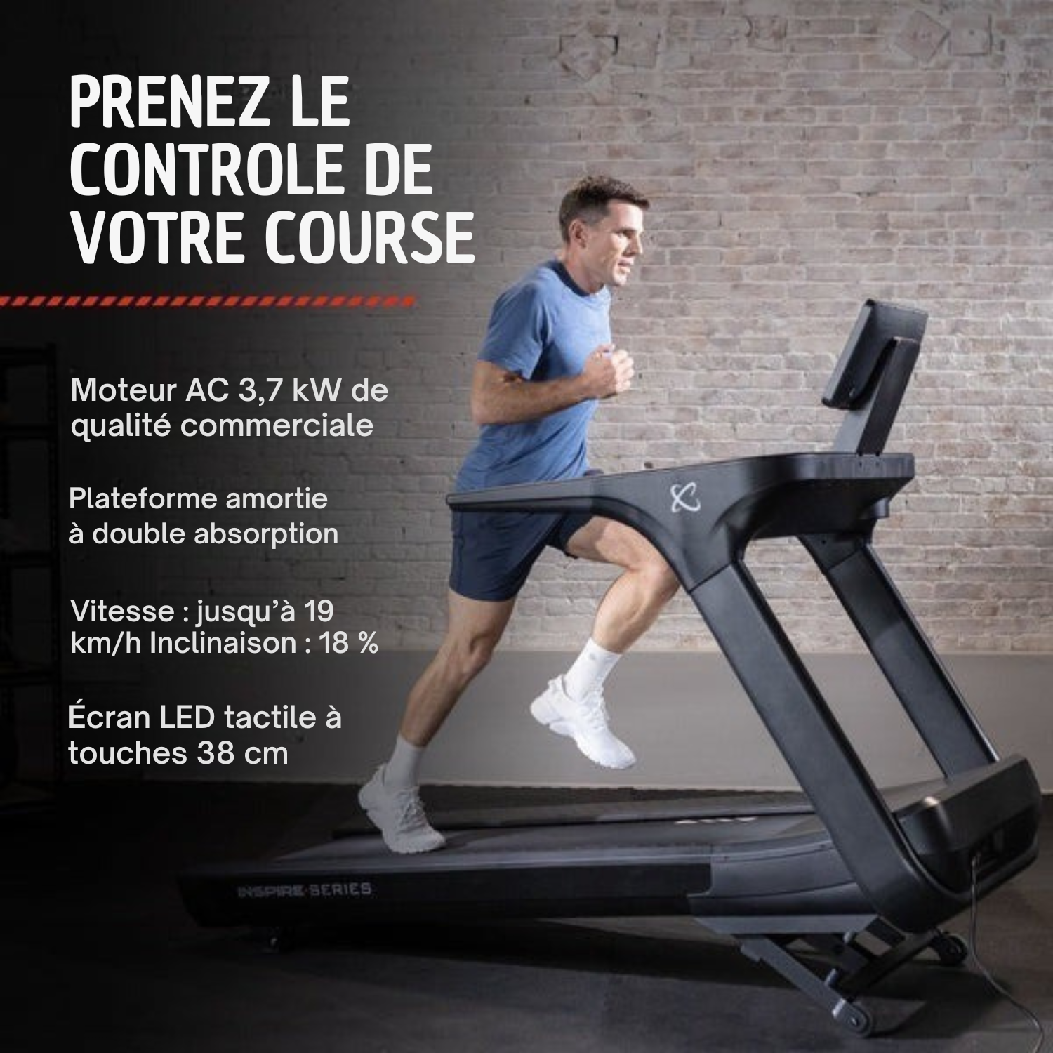 TAPIS DE COURSE INSPIRE SERIE T7 AVEC ECRAN LED