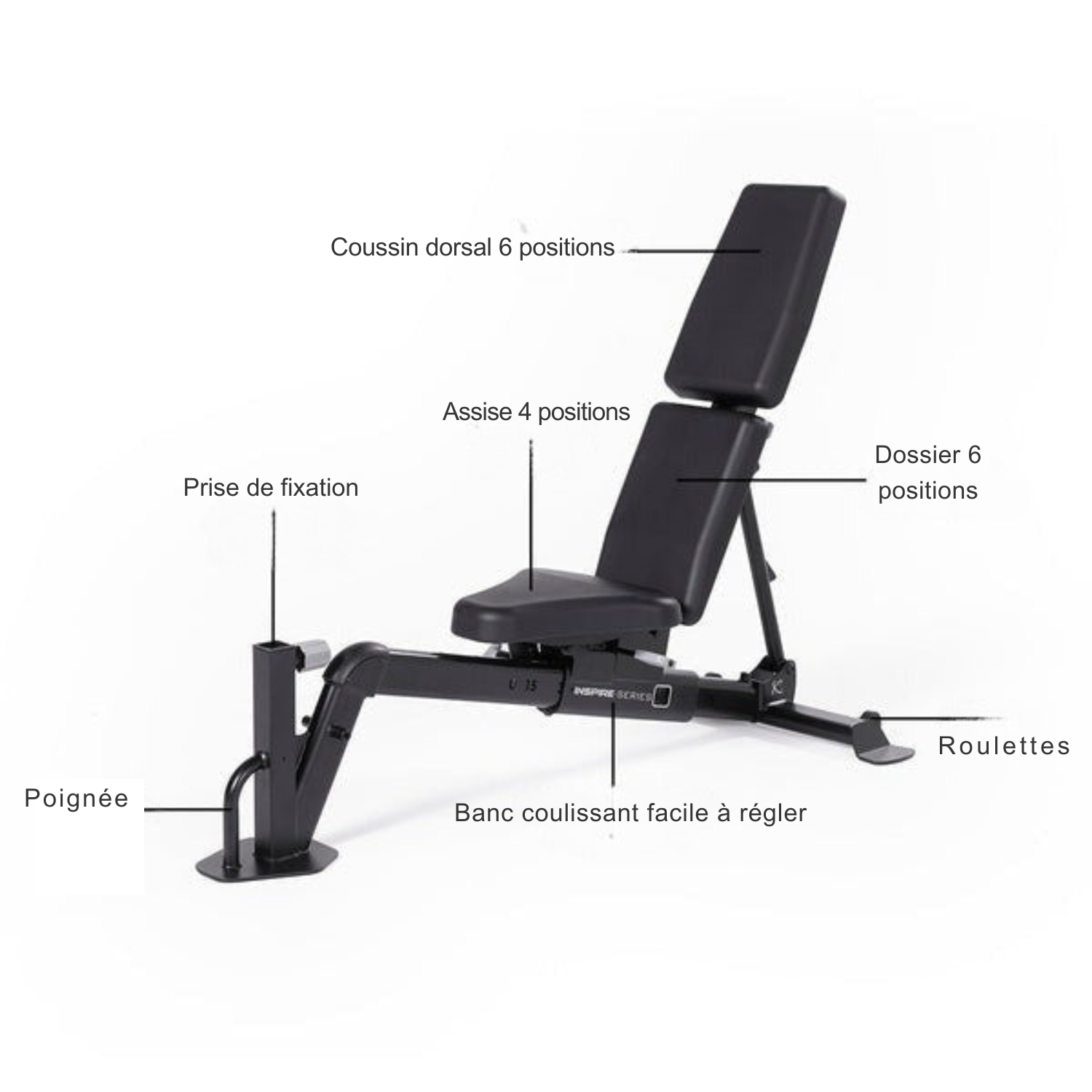 BANC AJUSTABLE INSPIRE SERIE FID7 PRO