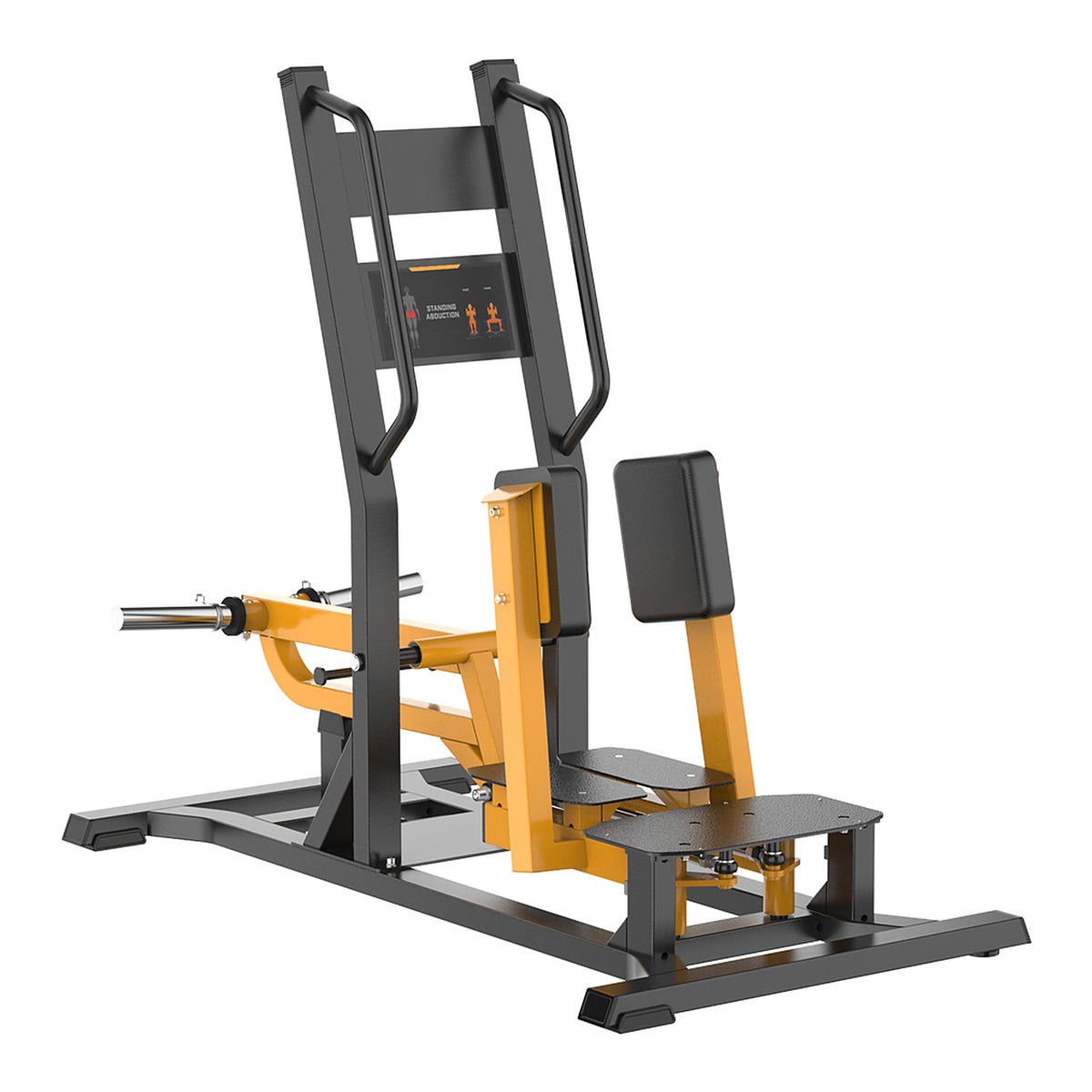 Machine abduction debout UltraFitness jaune, vue d'ensemble