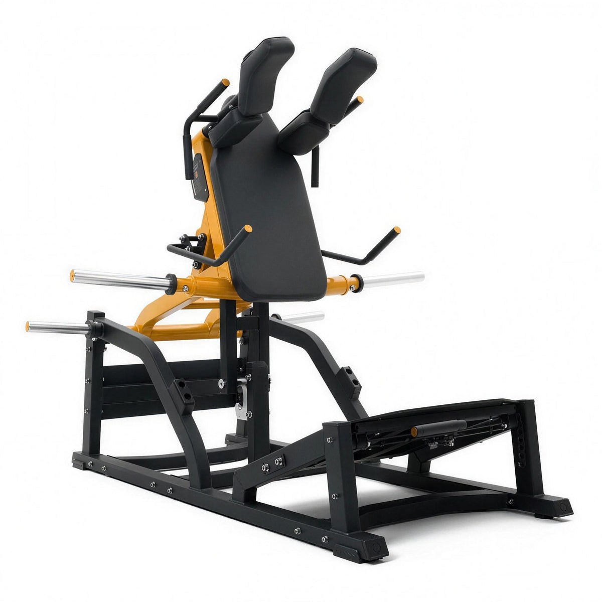 Machine fessiers UltraFitness jaune, vue de trois quarts